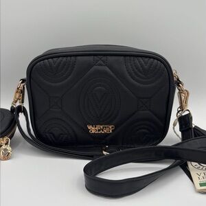 Valentino Orlandi Quilted Black Crossbody Bag